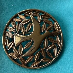 Vintage Michele‎ Lynn Gold Bird Brooch